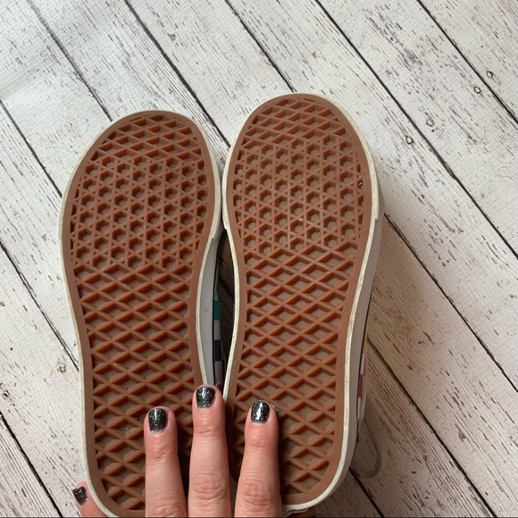 Checkered Vans - sz 6 - Rainbow Checker - Classic Sneakers - Picture 3 of 6